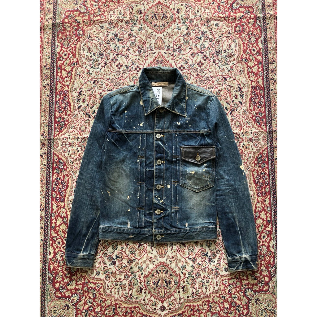 Brown classic type 1 trucker denim jacket Vintage Trucker type 1 denim  i49