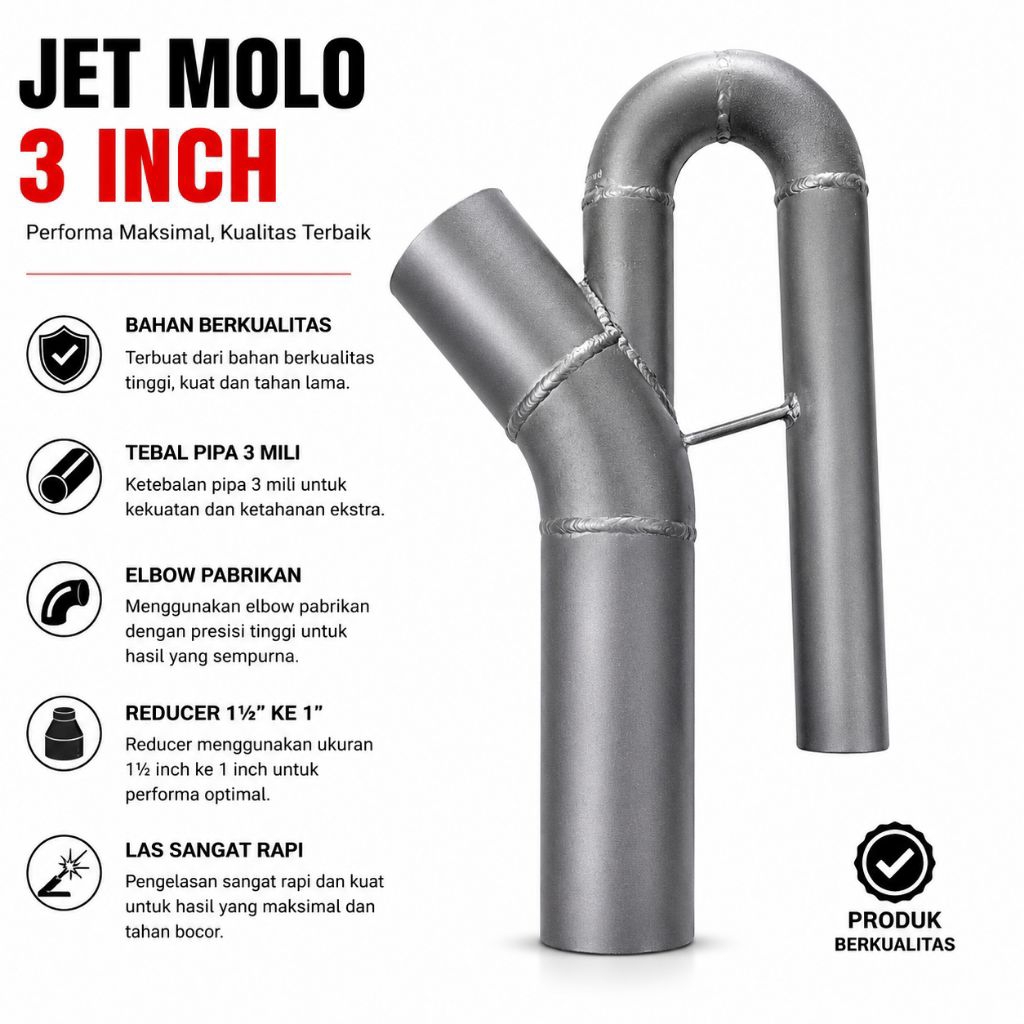 JET MOLO 3 inc plus reduser, alat tambang emas berkualitas super