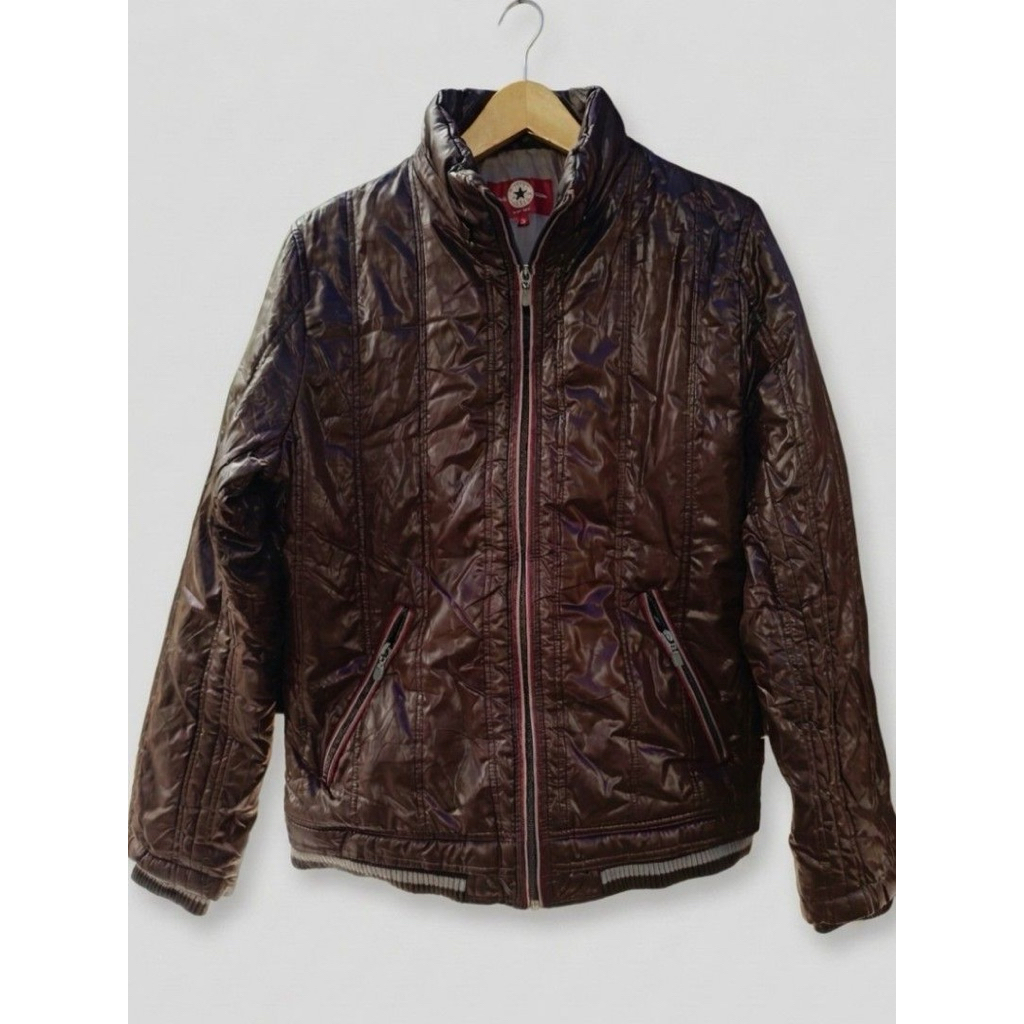 Converse Y2K Bulu Angsa Gelembung Jacket Brown