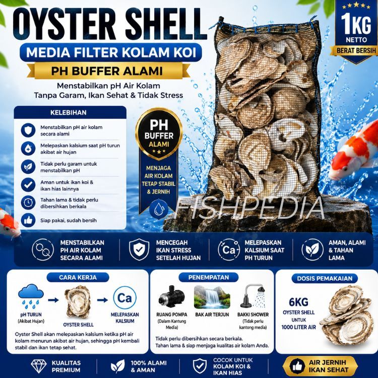 kulit kerang media filter / cangkang kerang / oyster shell