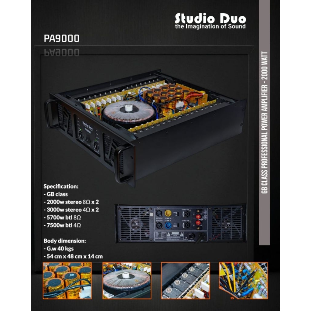 POWER AMPLIFIER Studio duo PA 9000 / Power Amplifier