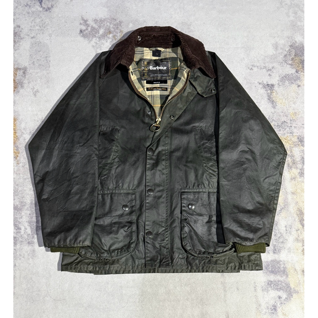 BARBOUR BEDALE SAGE GREEN WAX JACKET