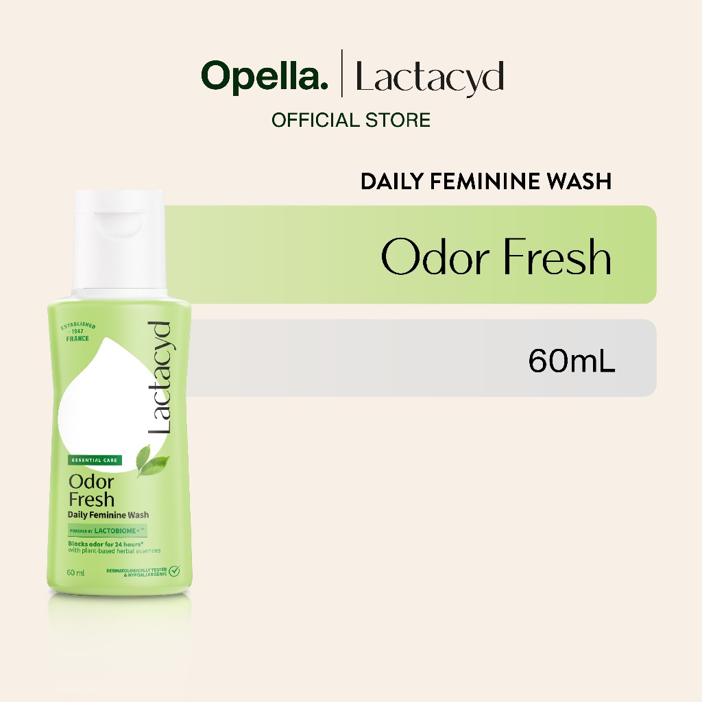 Lactacyd Odor Fresh Feminine Wash 60mL - Pembersih Kewanitaan untuk Bebas Bau Tak Sedap 24 Jam