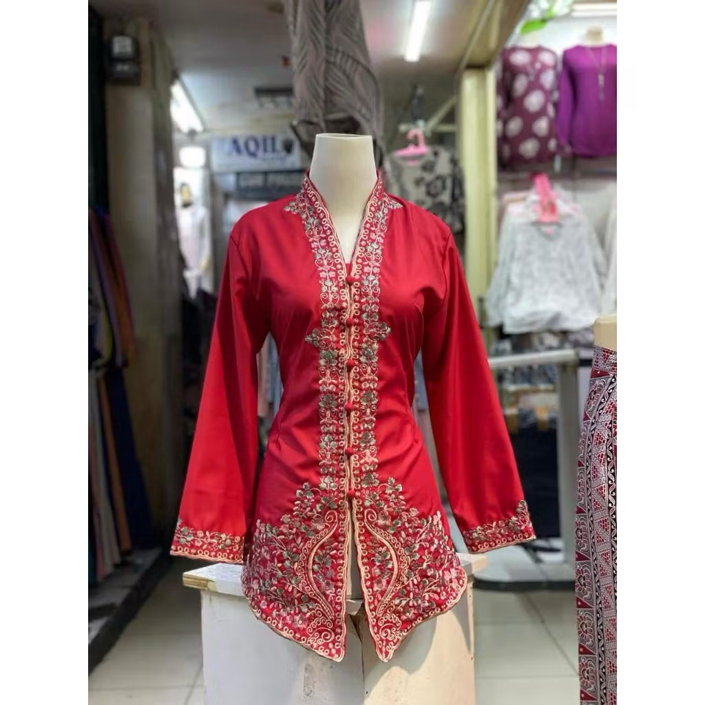 VIDI STYLE KEBAYA ENCIM EDISI Kemerdekaan// Kebaya Encim Betawi //Kebaya  Encim Merah Putih