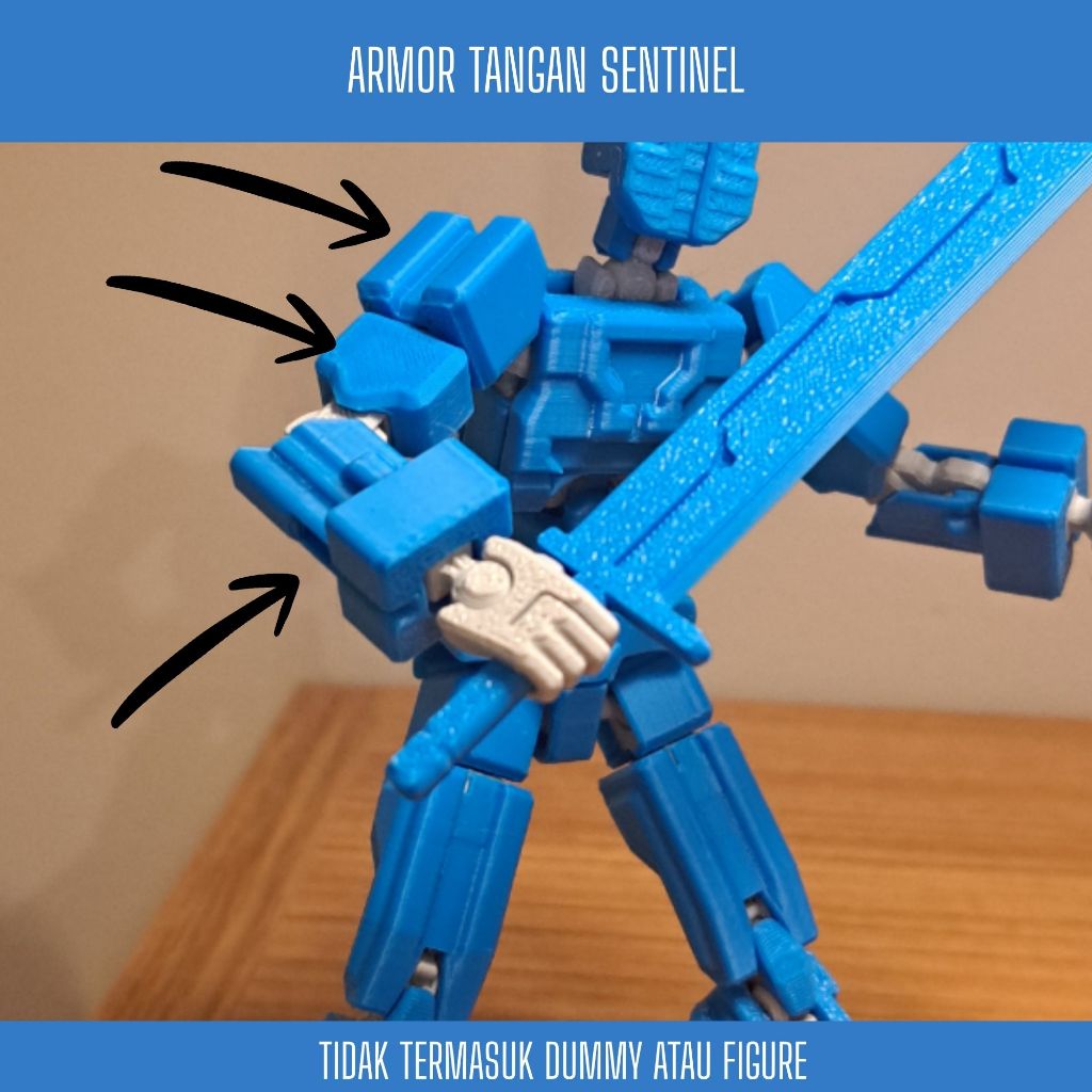 Armor Tangan Sentinel 13 ( Tangan Saja )-Aksesori Dummy 13|3D Print detail