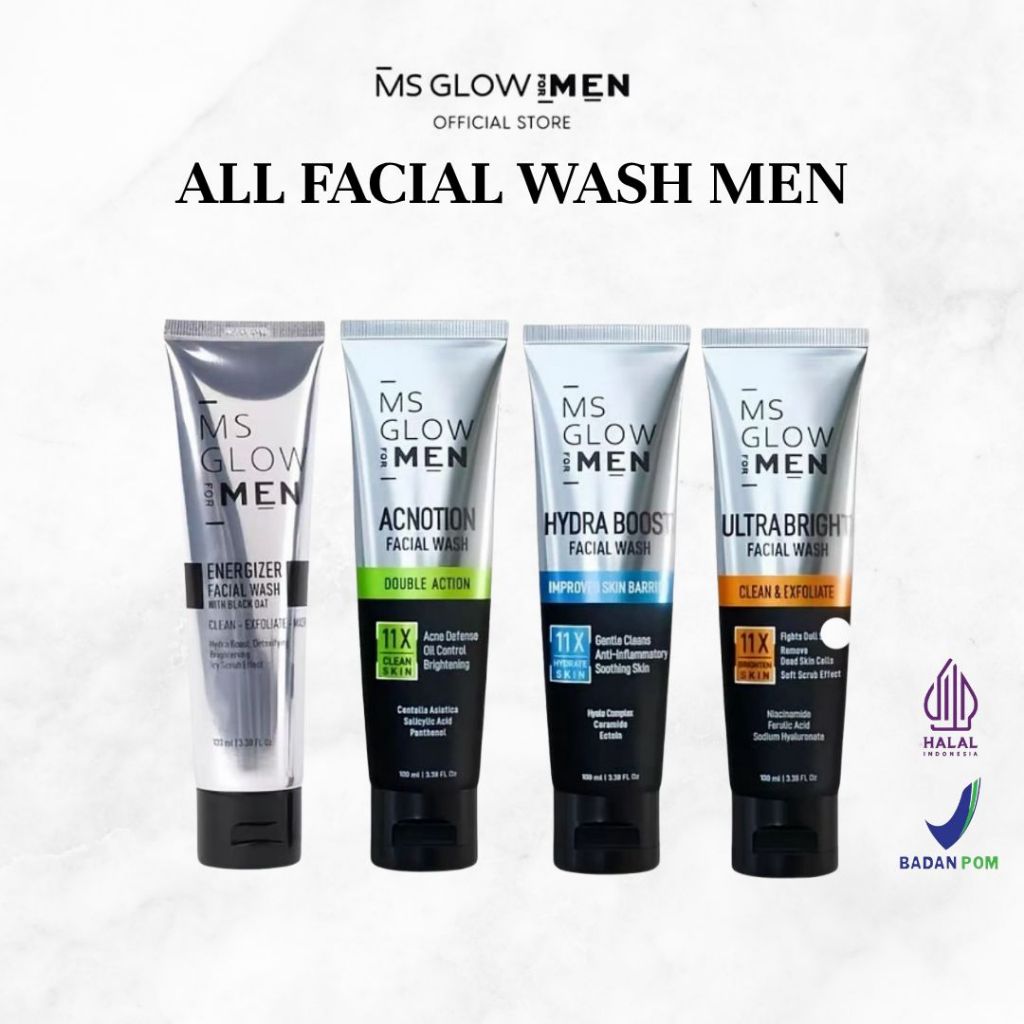 FACIAL WASH - MS GLOW FOR MEN - SABUN CUCI MUKA PRIA