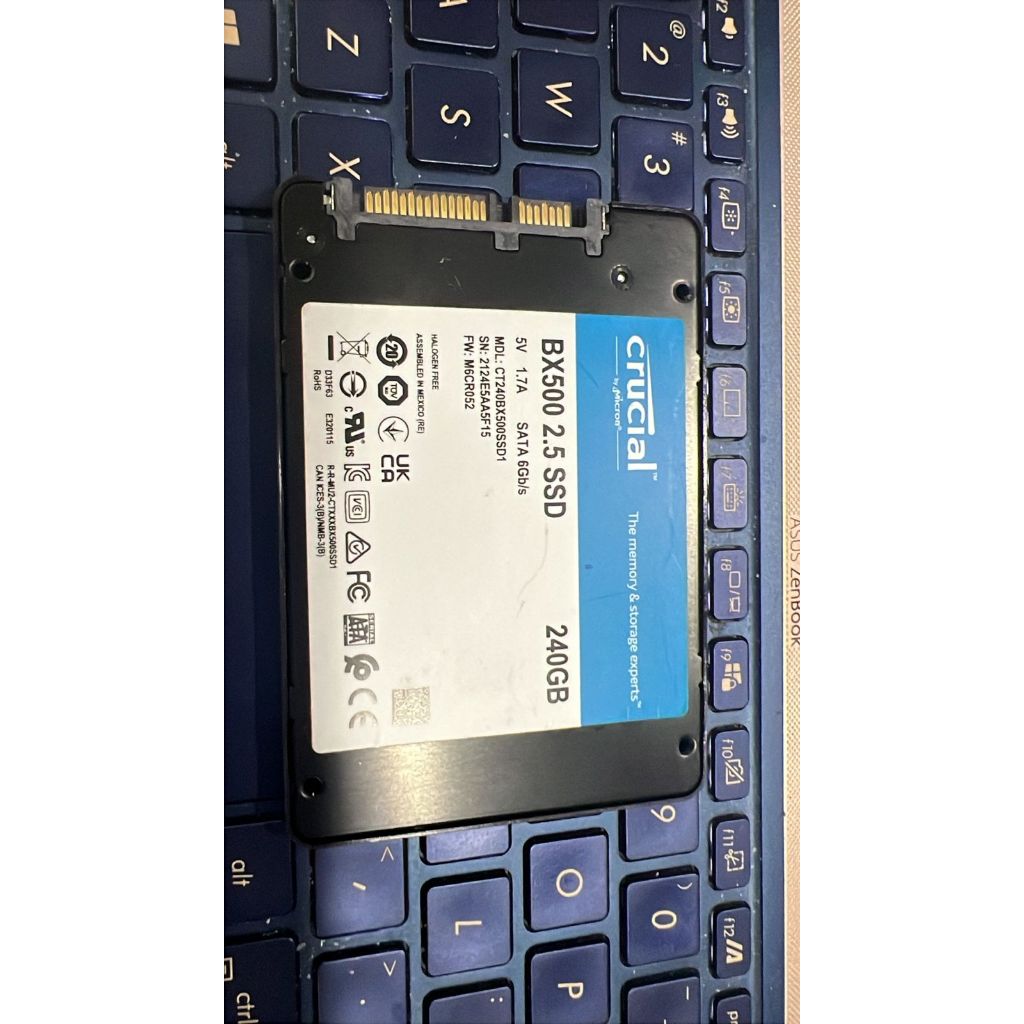SSD SATA CRUCIAL 240GB SATA III Crucial BX500 SSD CT240BX500SSD1 3D NAND TLC 2.5" Hard Drive SENTINE