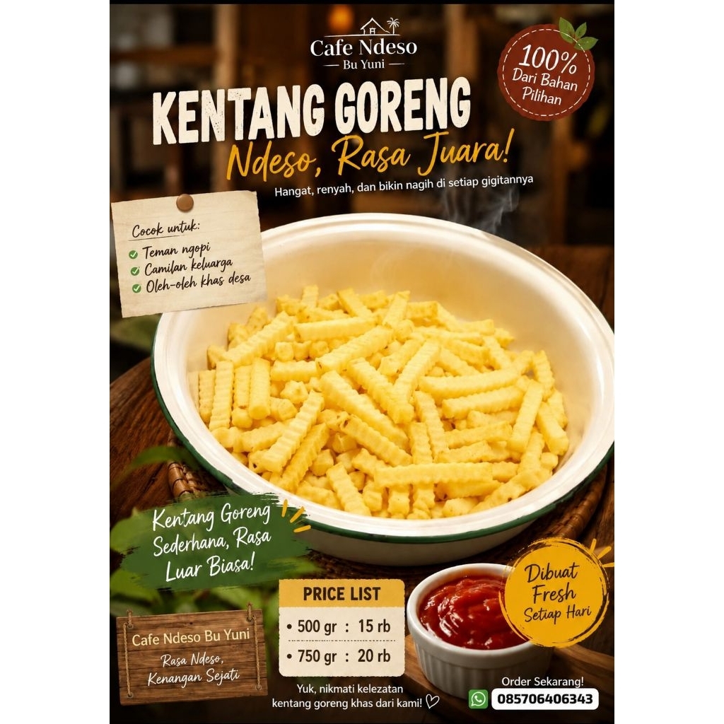 kentang Frozen crinkle cut 750 gr