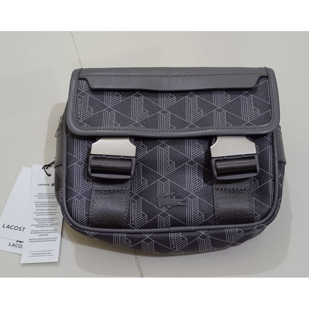 TAS SELEMPANG SLING BAG PRIA LACOSTE MONOGRAM