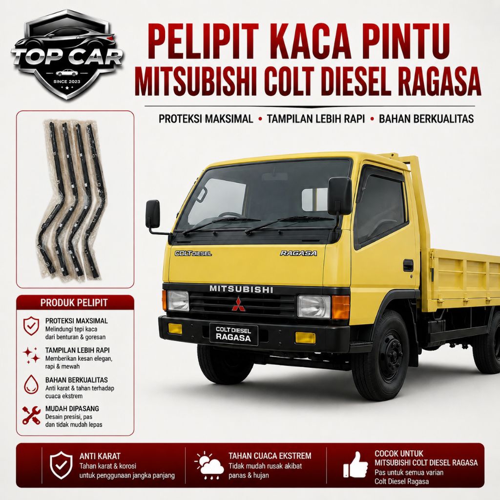 Pelipit List Karet kaca pintu Mitsubishi RAGASA