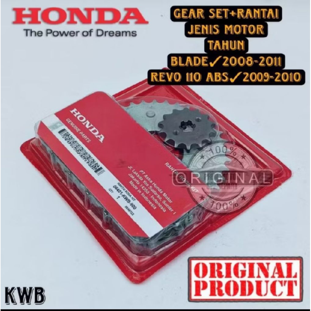 Gear Set KWB Revo Blade 2008-2011 Ori Asli