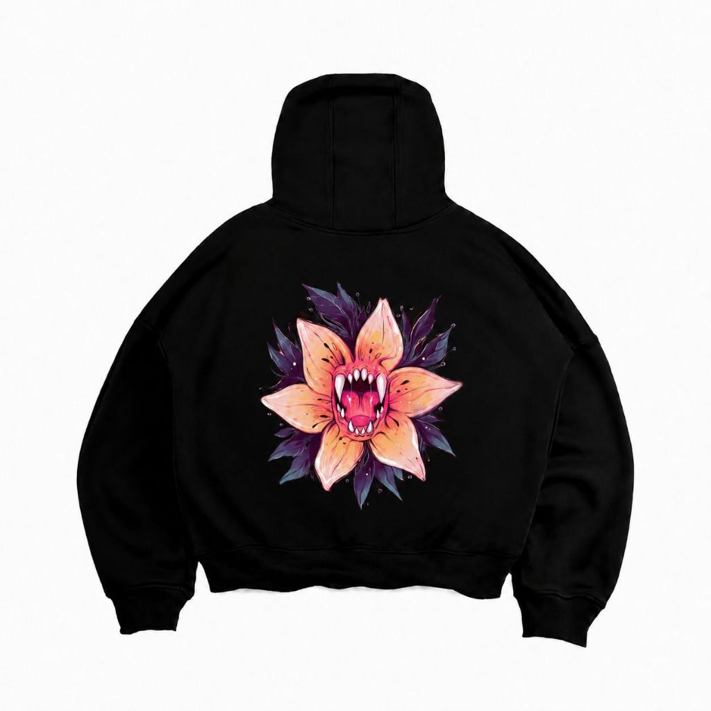 UNDEAD Hoodie Boxy Oversize Pria Wanita Tebal 280-300Gsm ZOMBROSE HITAM Unisex hudi kece skena  cowo
