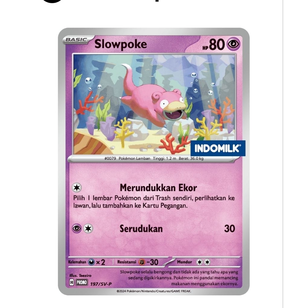 Slowpoke 197/SV-P Promo - Indomilk - Pokemon TCG Indonesia