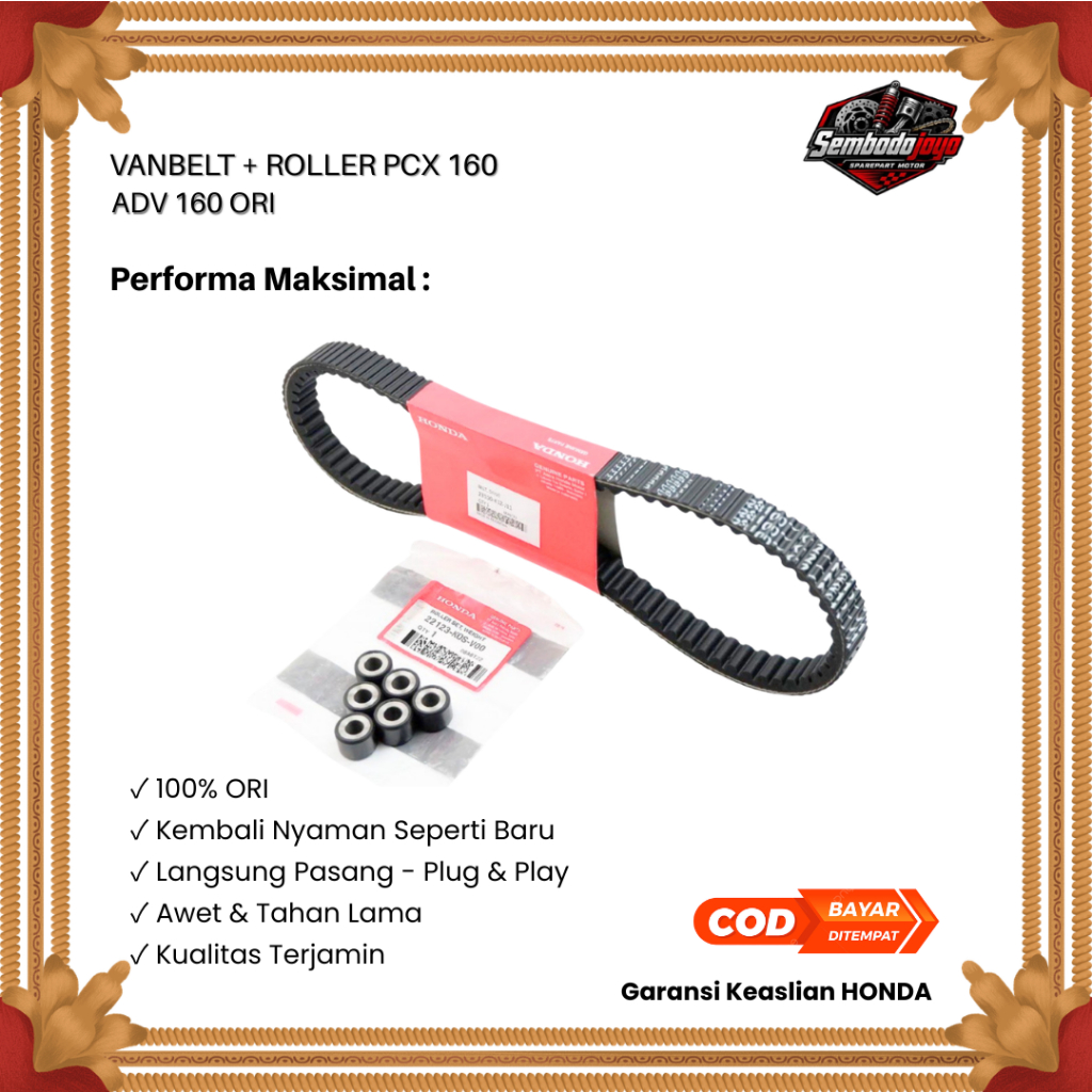 Vanbelt + Roller PCX 160 & ADV 160 Ori part
