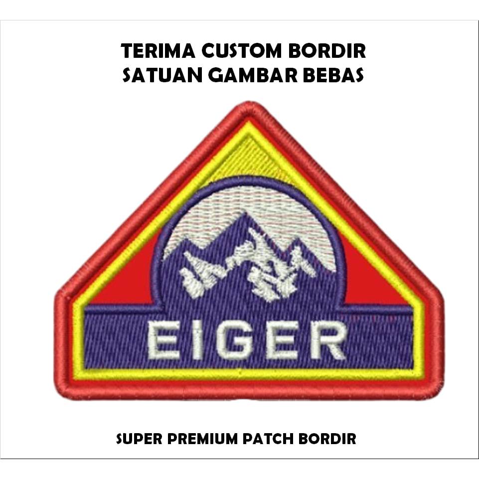 PATCH BORDIR LOGO EMBLEM EIGER GUNUNG TERBARU#PATCHVIBE