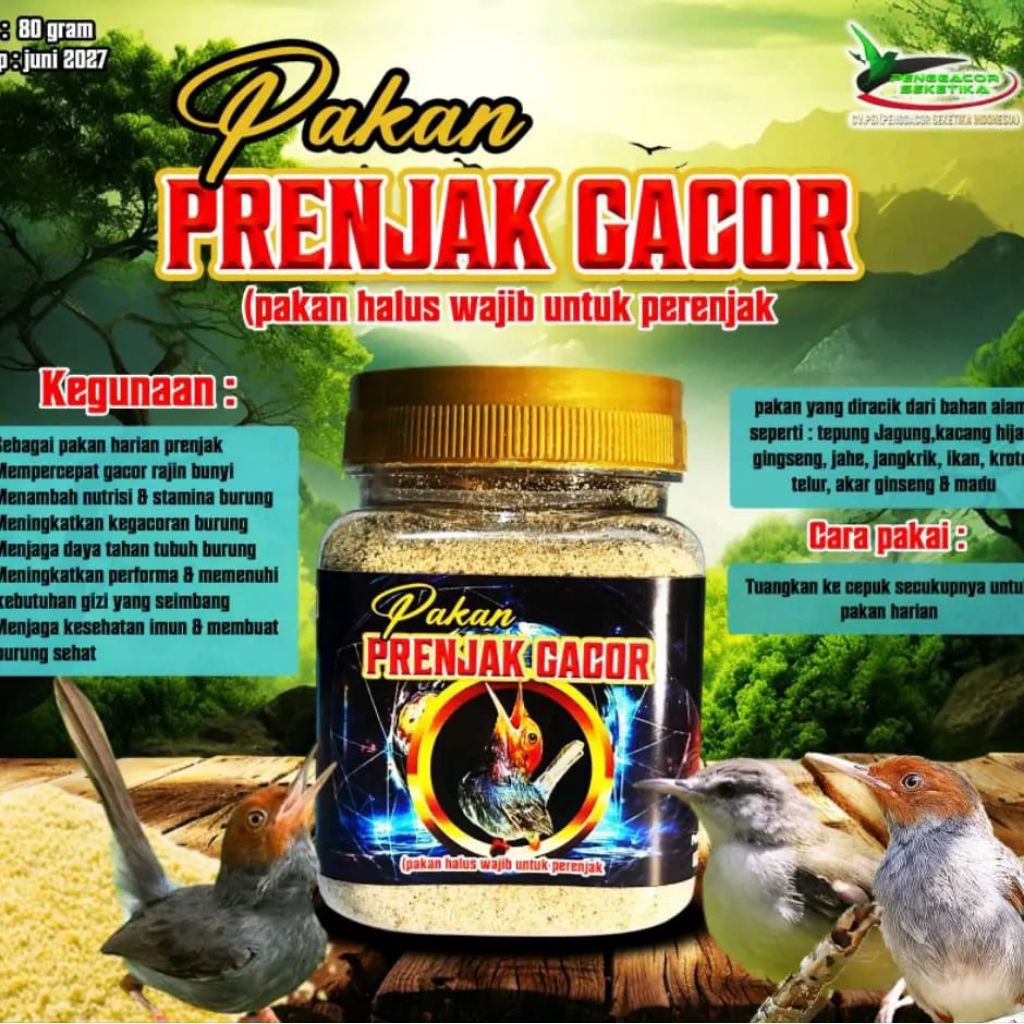 Pakan Prenjak Gacor Suplemen Vitamin Burung prenjak penggacor seketika