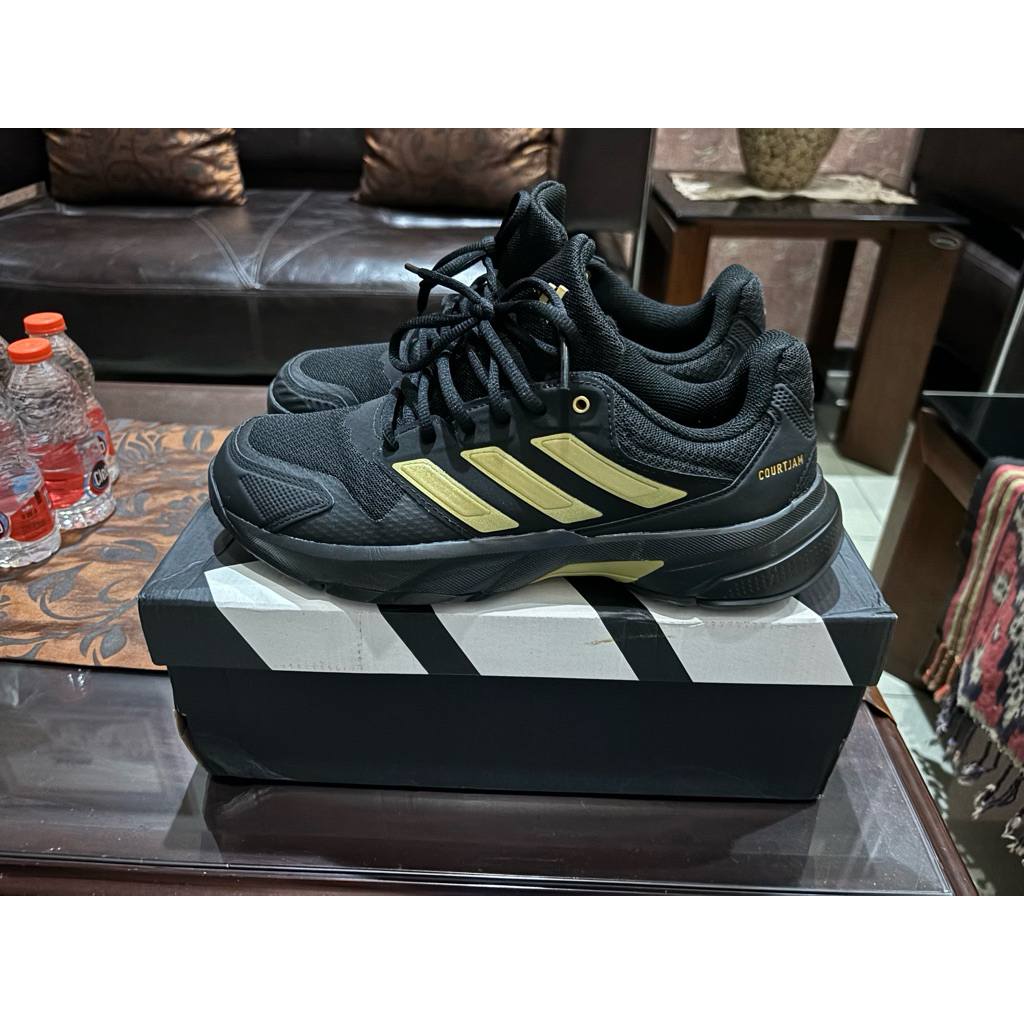 Sepatu Tennis Adidas Courtjam Control 3 Hitam / Black