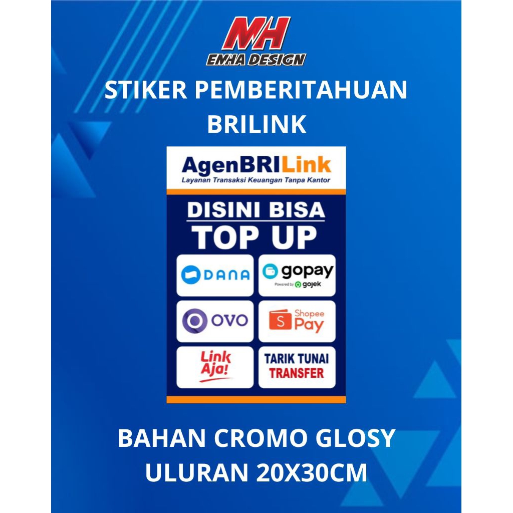 STIKER ETALASE BRILINK | STIKER BRILINK