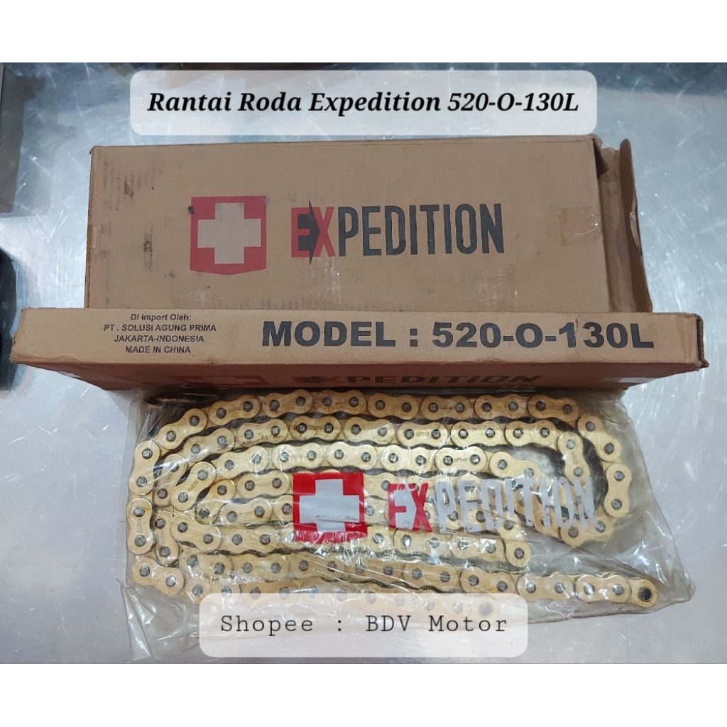 Chain/ Rantai Roda Expedition 520 - O - 130L Gold (520 Oring)