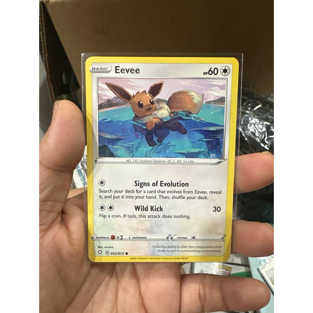 eevee kartu pokemon tcg original