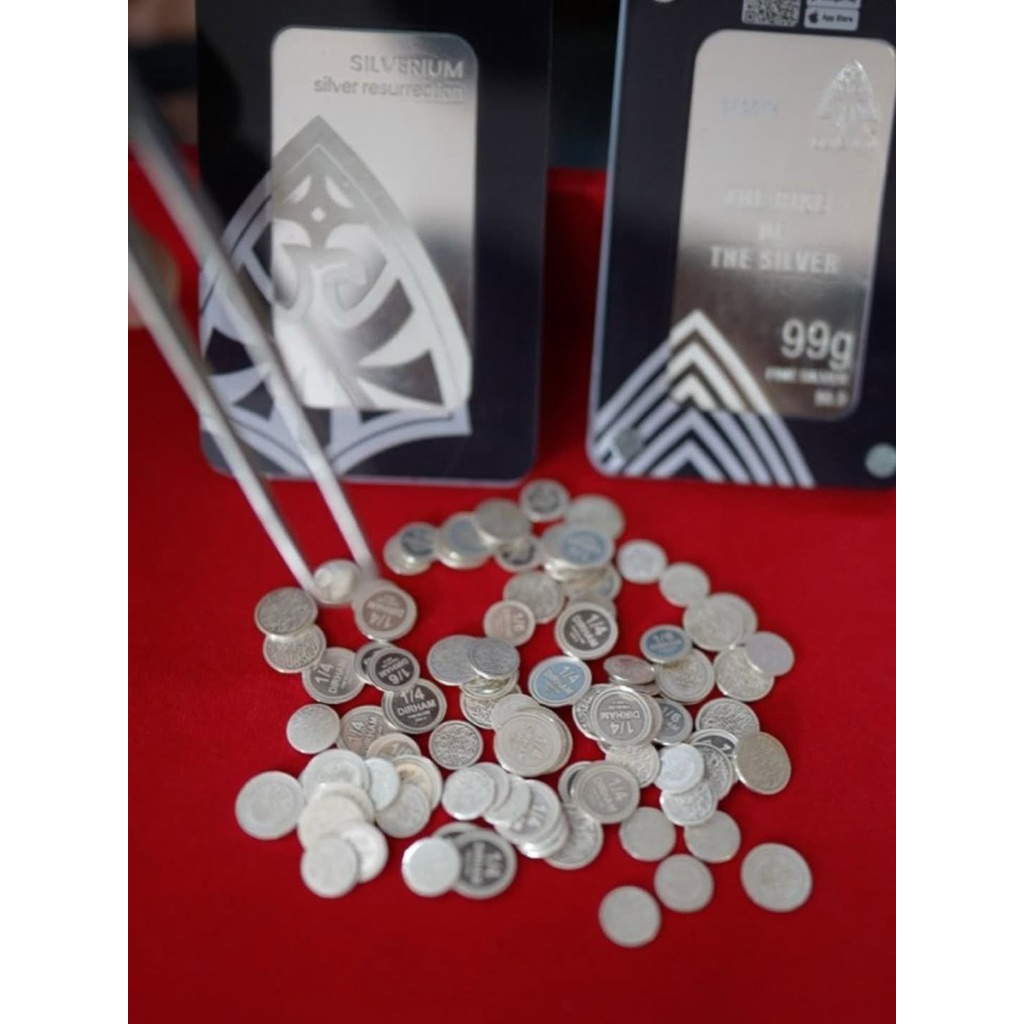 Spesial dirham silverium (Limited Edition) 1/4 dan 1/6 perak silver fine