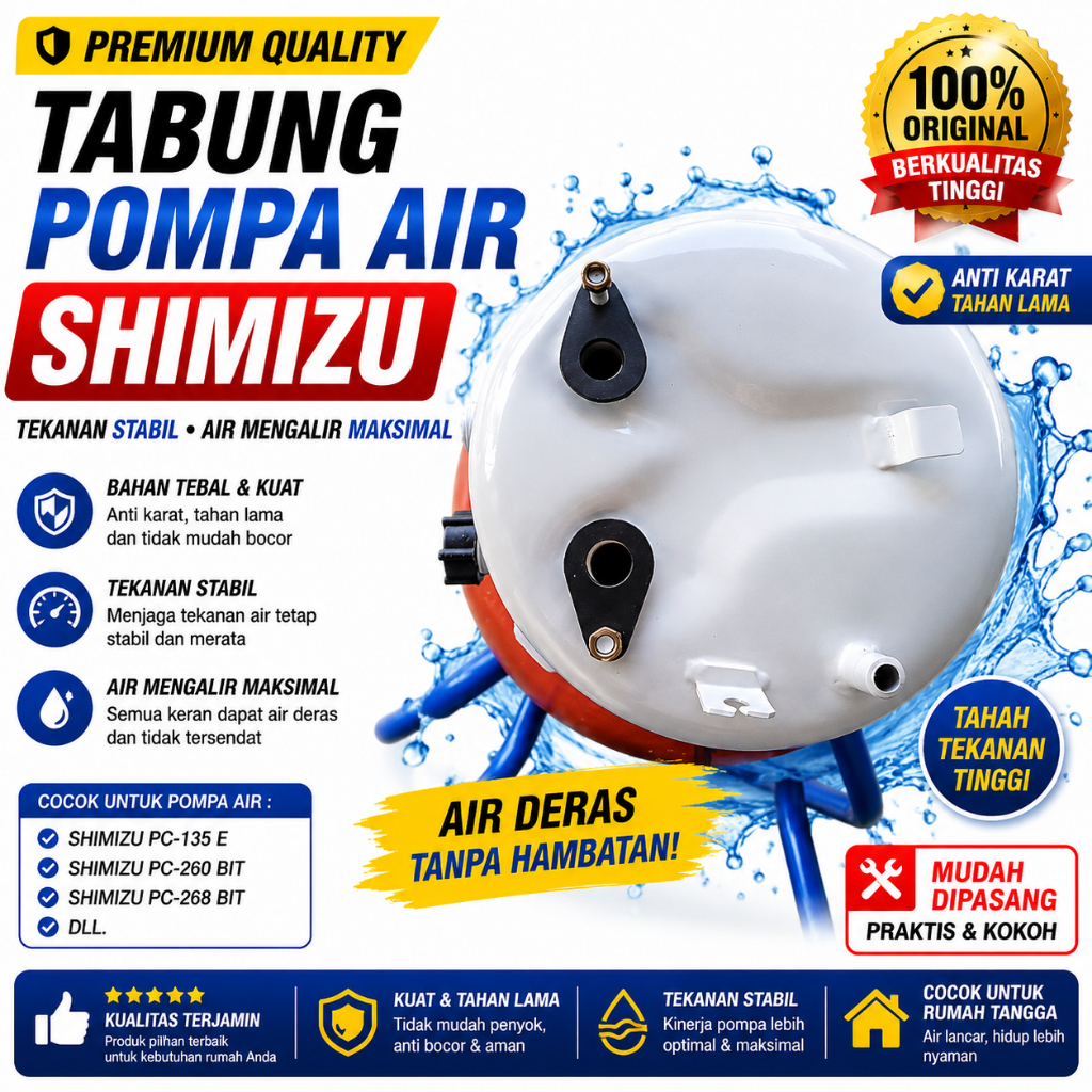 Tabung Pompa Air Shimizu / GS 100 / Tabung Pompa Air Shimizu PS103 BIT