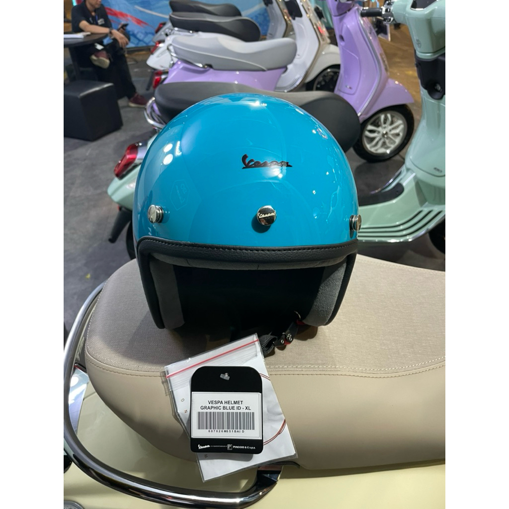Helm Vespa Color Vibe Biru Size XL Original