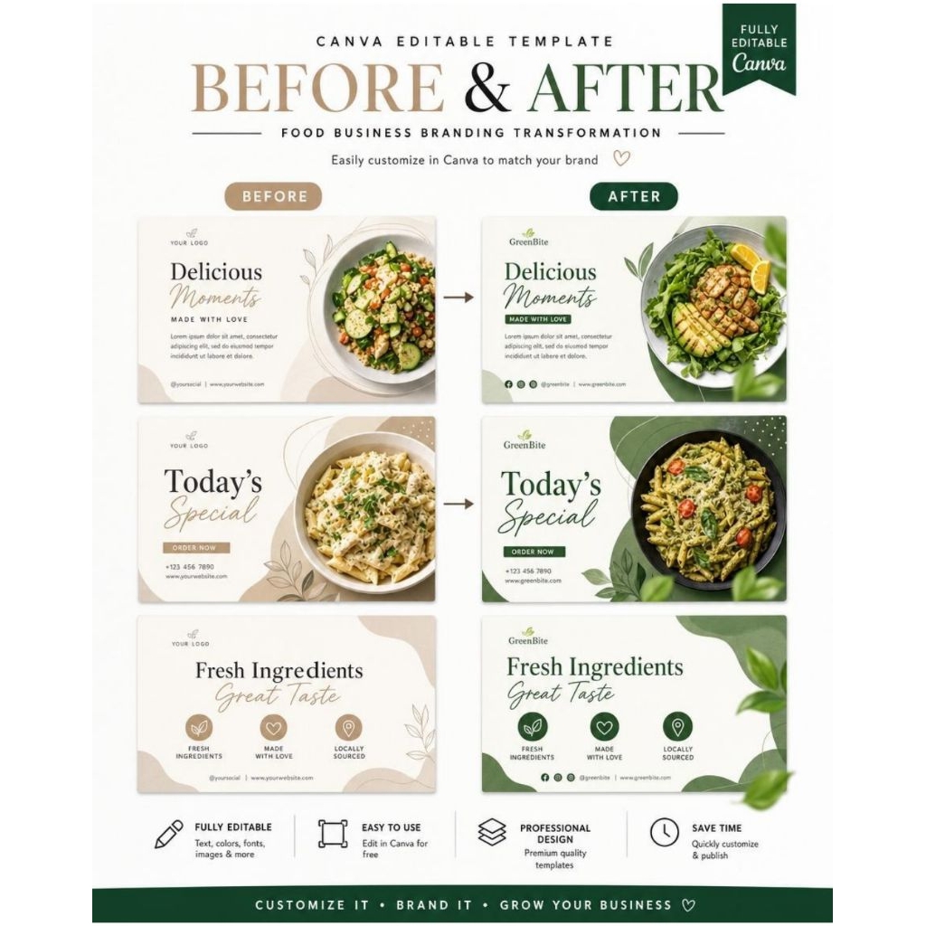 Template Canva Kuliner Editable | 10 Desain Promo Makanan Instagram