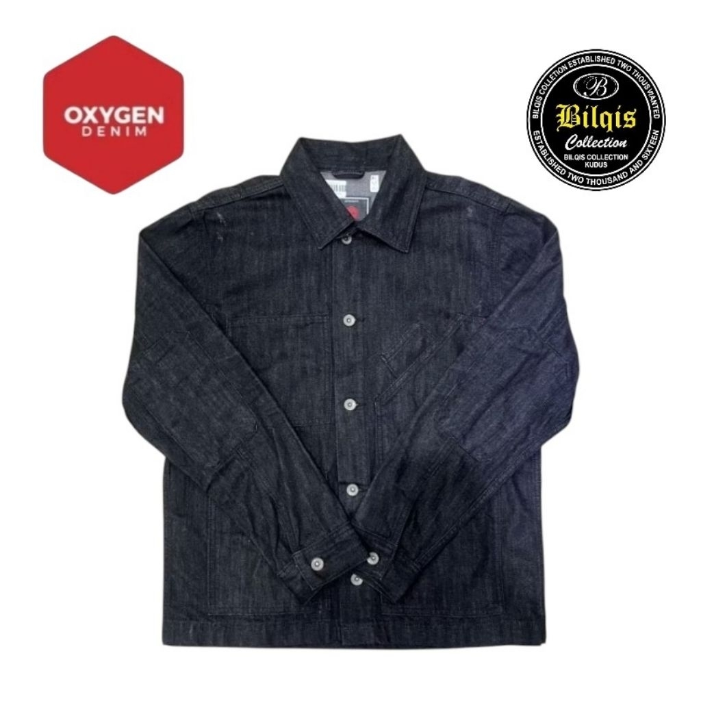 jaket jeans oxygen pria original