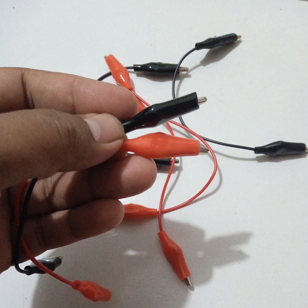 Kabel Jepit Buaya Flexibel Kabel Aligator Elektronik Kabel Penjepit Buaya Flexibel Hitam Merah