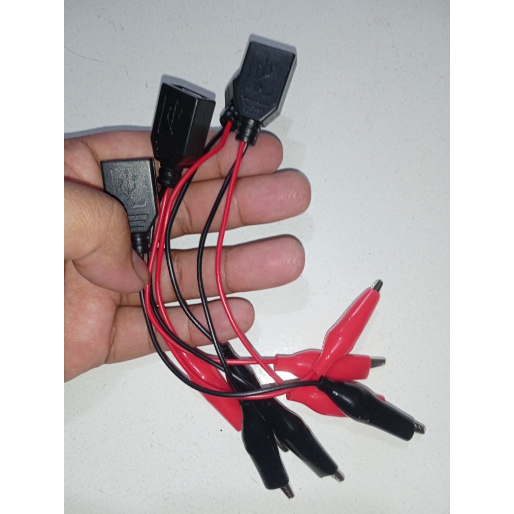 Kabel USB Female To Capit Buaya Kabel Capit Buaya Ke Konektor USB Betina To Penjepit Buaya Flexibel