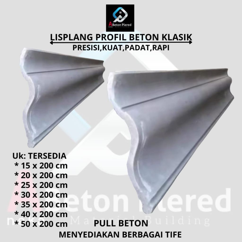 LISPLANG FROFIL BETON,LIS PROFIL BETON MINIMALIS,LIS BETON MINIMALIS,List plang profil beton klasik