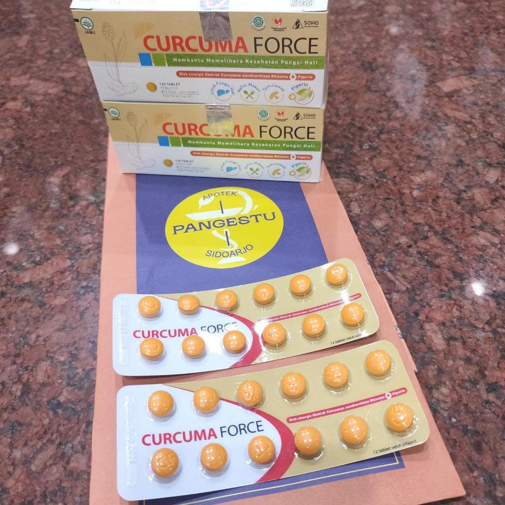 Curcuma Force FCT 1 Blister 12 Tablet / Suplemen Kesehatan Hati Liver dan Nafsu Makan / CurcumaForce