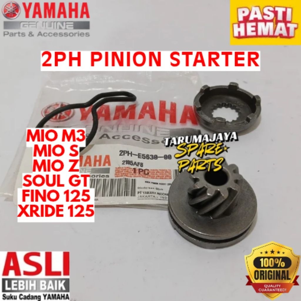 PINION STARTER 2PH ORIGINAL YAMAHA KODE 2PH, PINION STARTER MIO M3, PINION STARTER MIO S, PINION STA