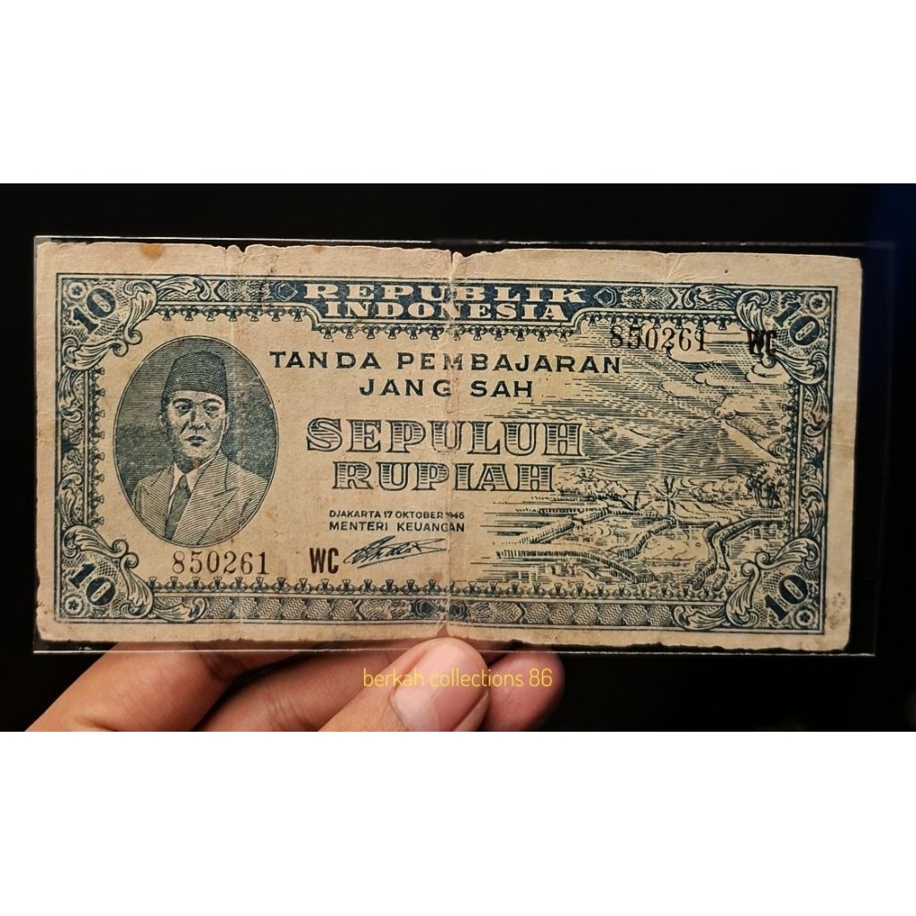 Uang 10 Rupiah Bergambar Sukarno ORI Asli