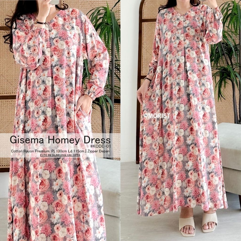 Homey dress|Gisema|Homey dress panjang|