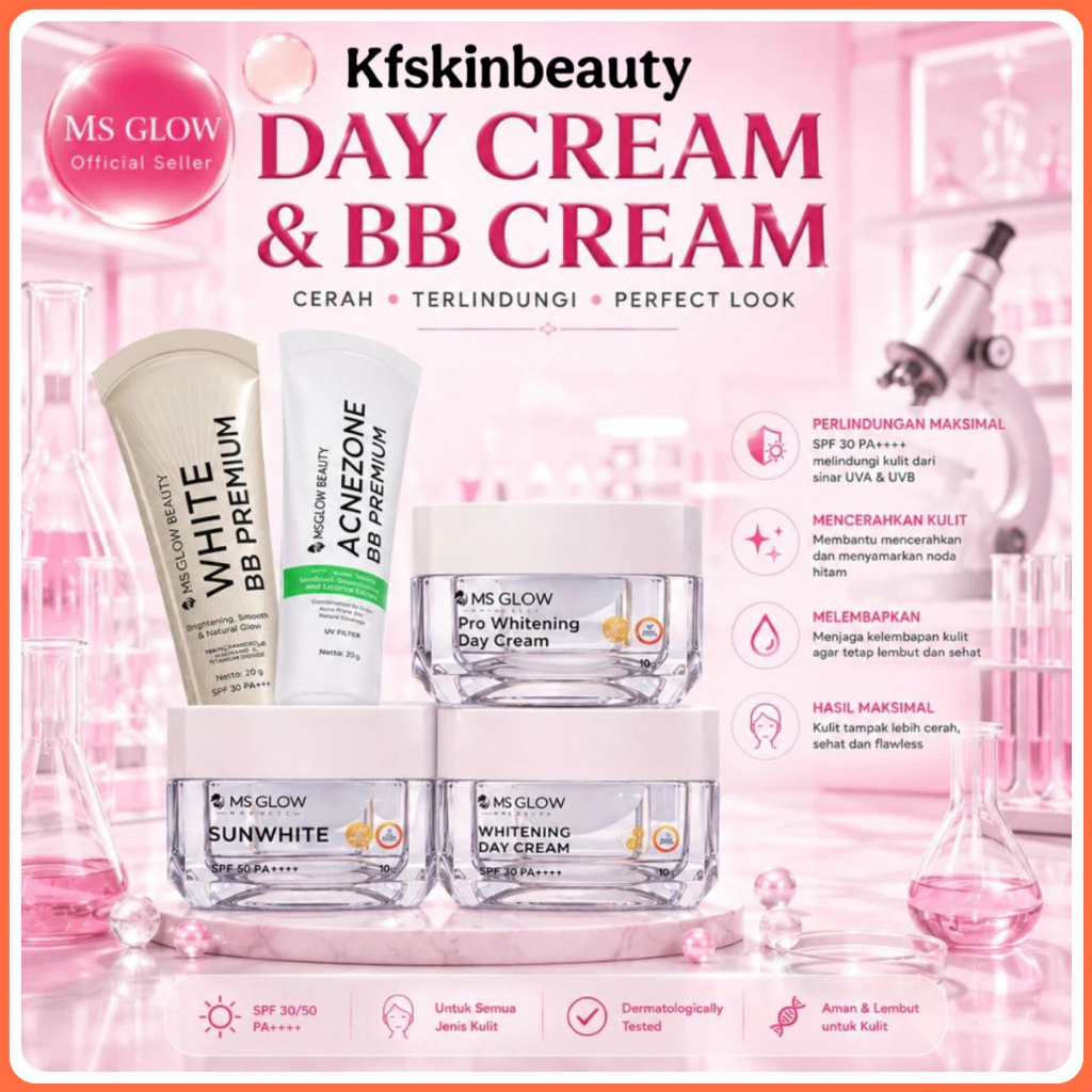 SUNSCREEN MS GLOW SUNWHITE SPF 50 PA+++ SUNSCREEN KEMASAN BARU