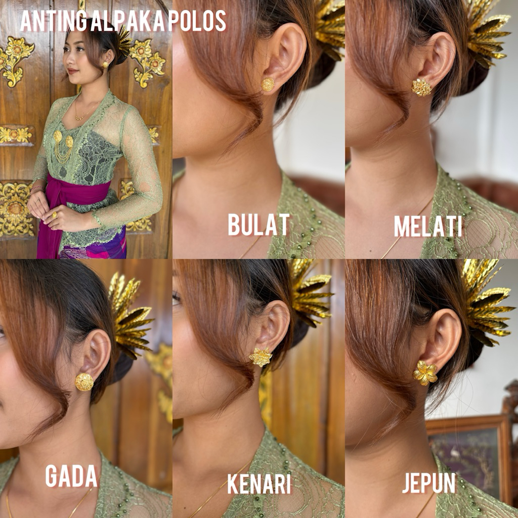 NAYURA BALI / Anting Alpaka Polos / Subeng Alpaka / Anting Alpaka / Anting Bali / Anting Wanita