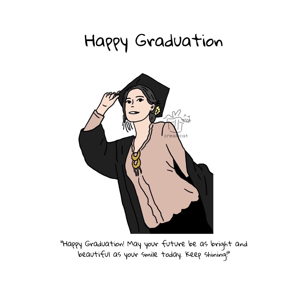 Jasa Gambar Ilustrasi Ucapan Wisuda Aesthetic | Hadiah Wisuda |1-2 Hari Jadi [SOFT FILE ONLY]