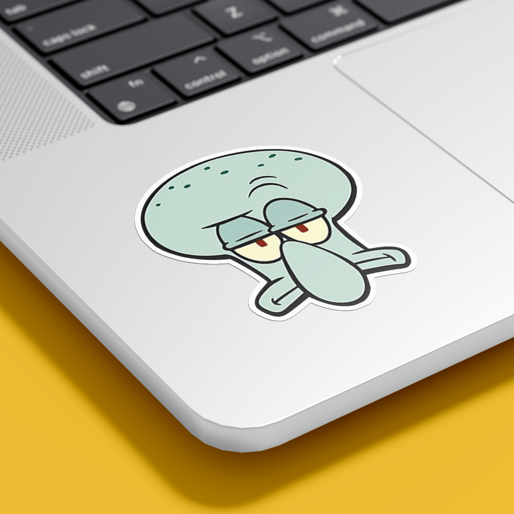 Stiker Squidward Vinyl Doff Laminasi | Stiker SpongeBob SquarePants