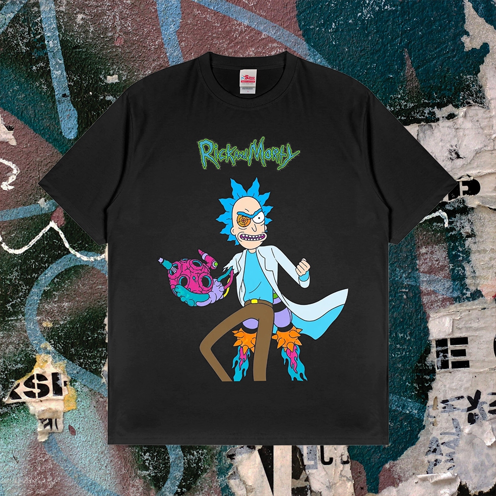 T-SHIRT/BAJU/KAOS - RICK N MORTY - Rick Gun