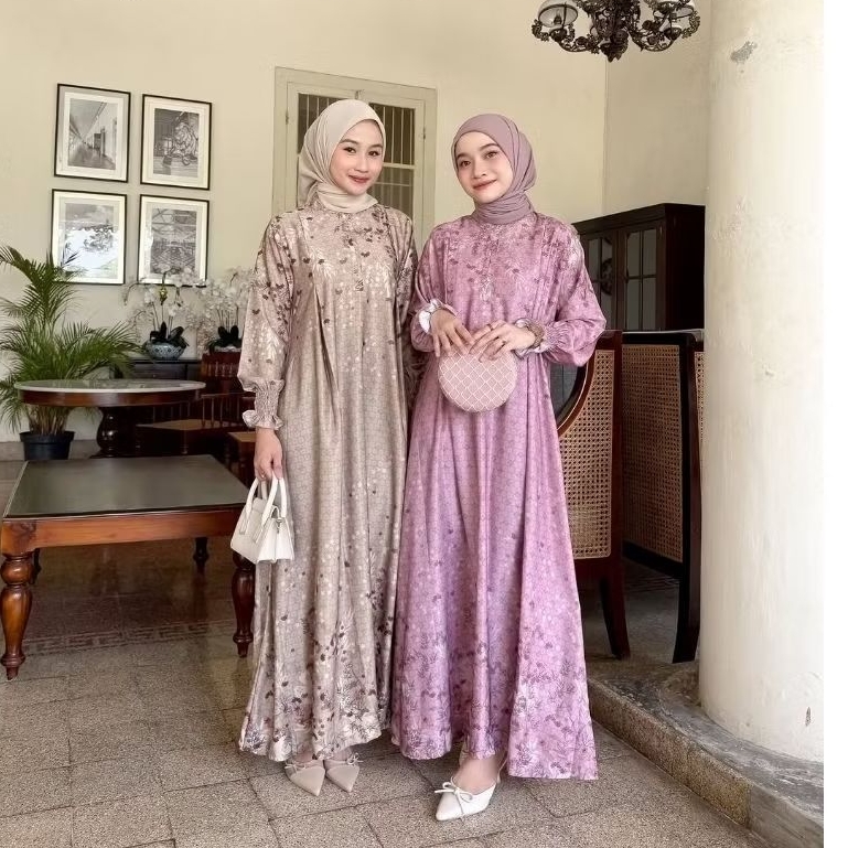 Efabric - Seroja Dress - Dress Lebaran Exclusive - Dress Motif Cantik