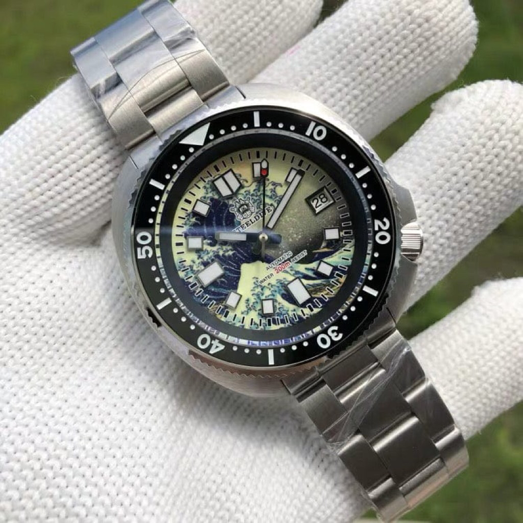 Steeldive SD1970J GREAT WAVE KANAGAWA Dive Watch Automatic Preloved Fullset