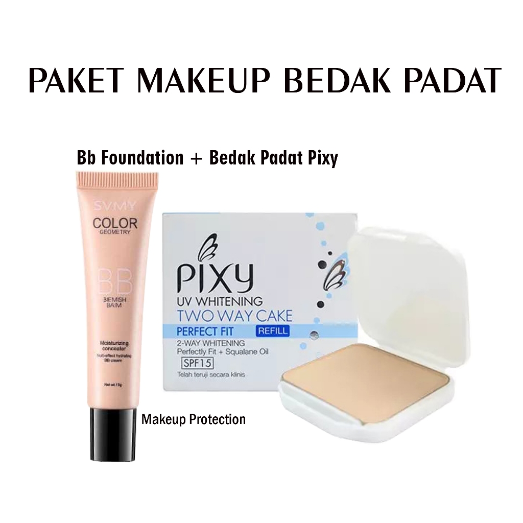 Paket Makeup Bedak Padat Pixy Plus BB Foundation Tahan Lama