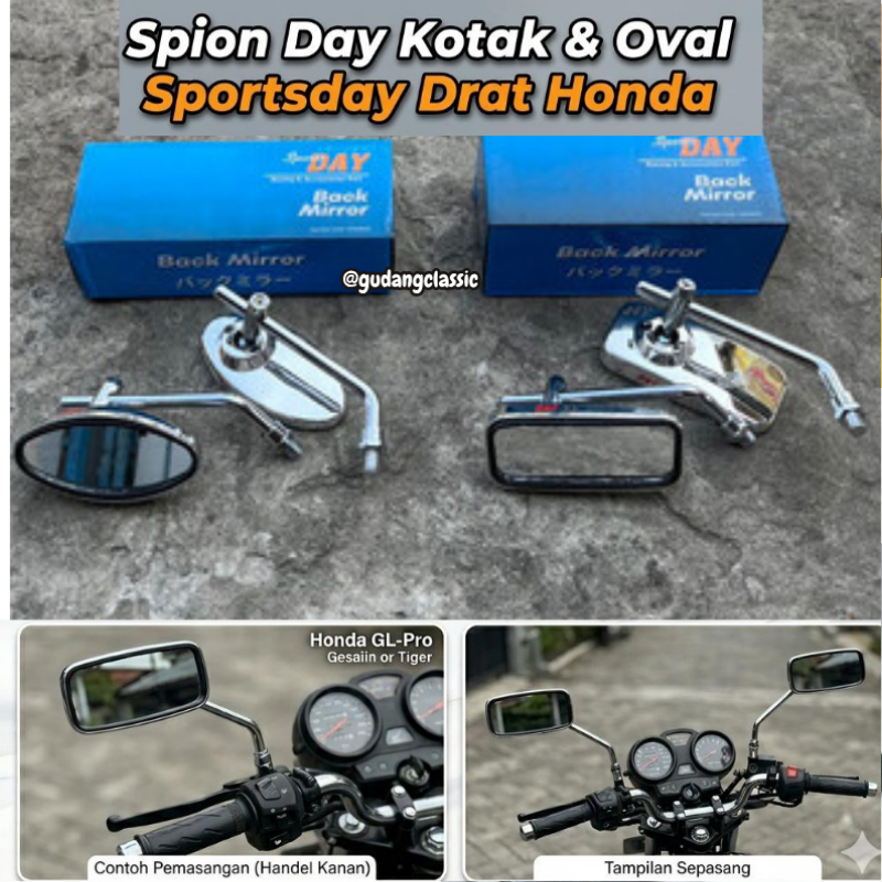 SPION BULAT OVAL DAY MOS CLASSIC CB TIGER MEGAPRO GL