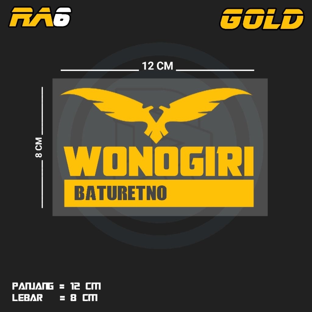 STIKER CUTTING TULISAN WONOGIRI BATURETNO | RA6 KEC
