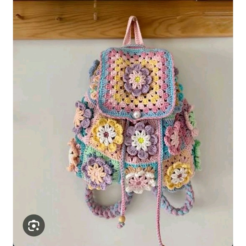 Tas ransel rajut handmade