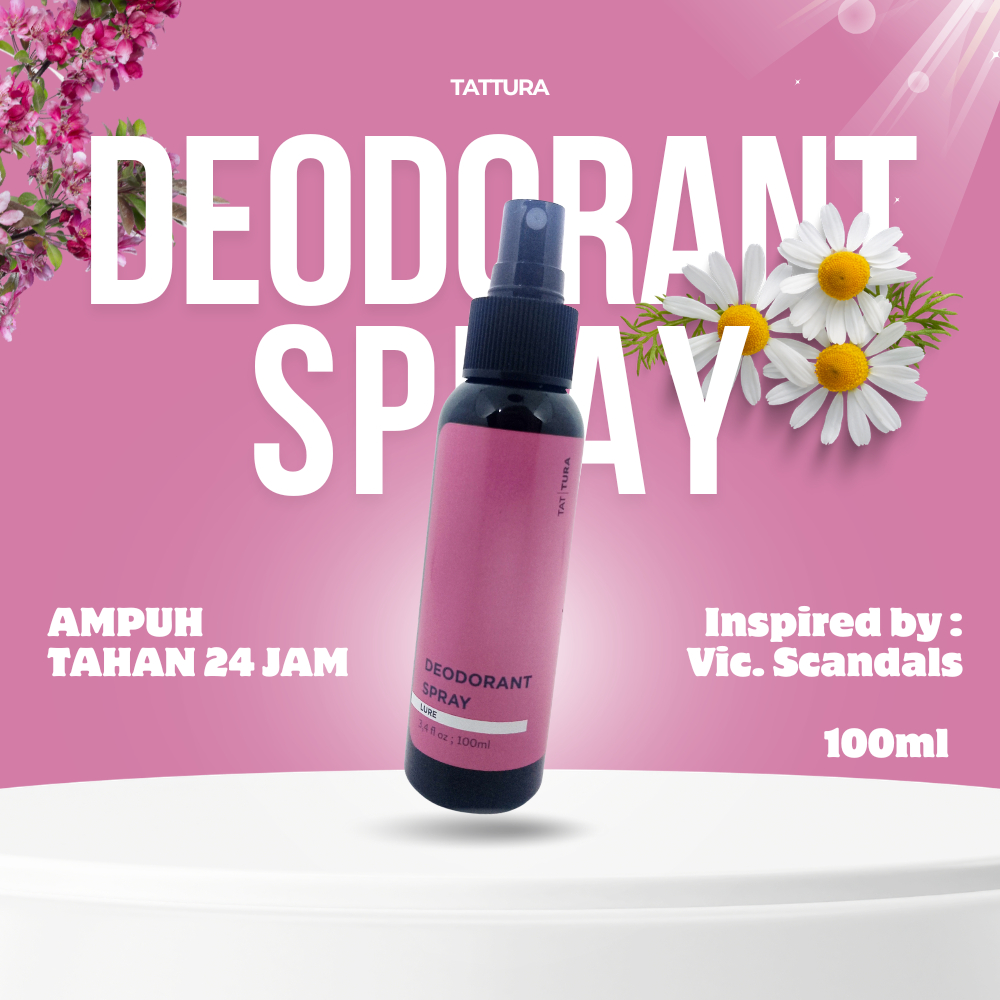 Deodorant Spray Tawas Penghilang Bau ketiak dan kaki - Tattura Lure - Deodorant Perempuan wanita