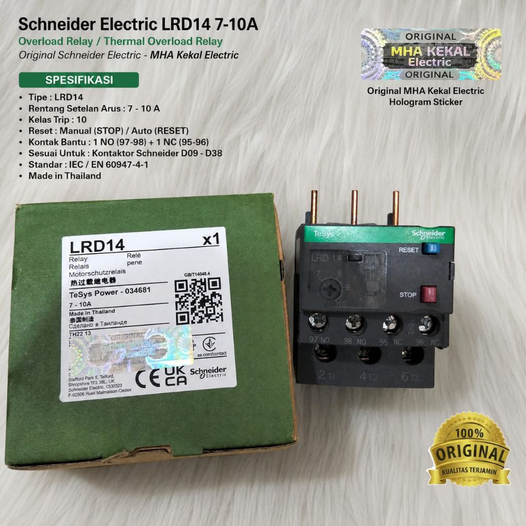 overload Schneider LRD14 7-10A thermal overload lrd 14 lrd14 7-10 ampere overload kontaktor Schneide