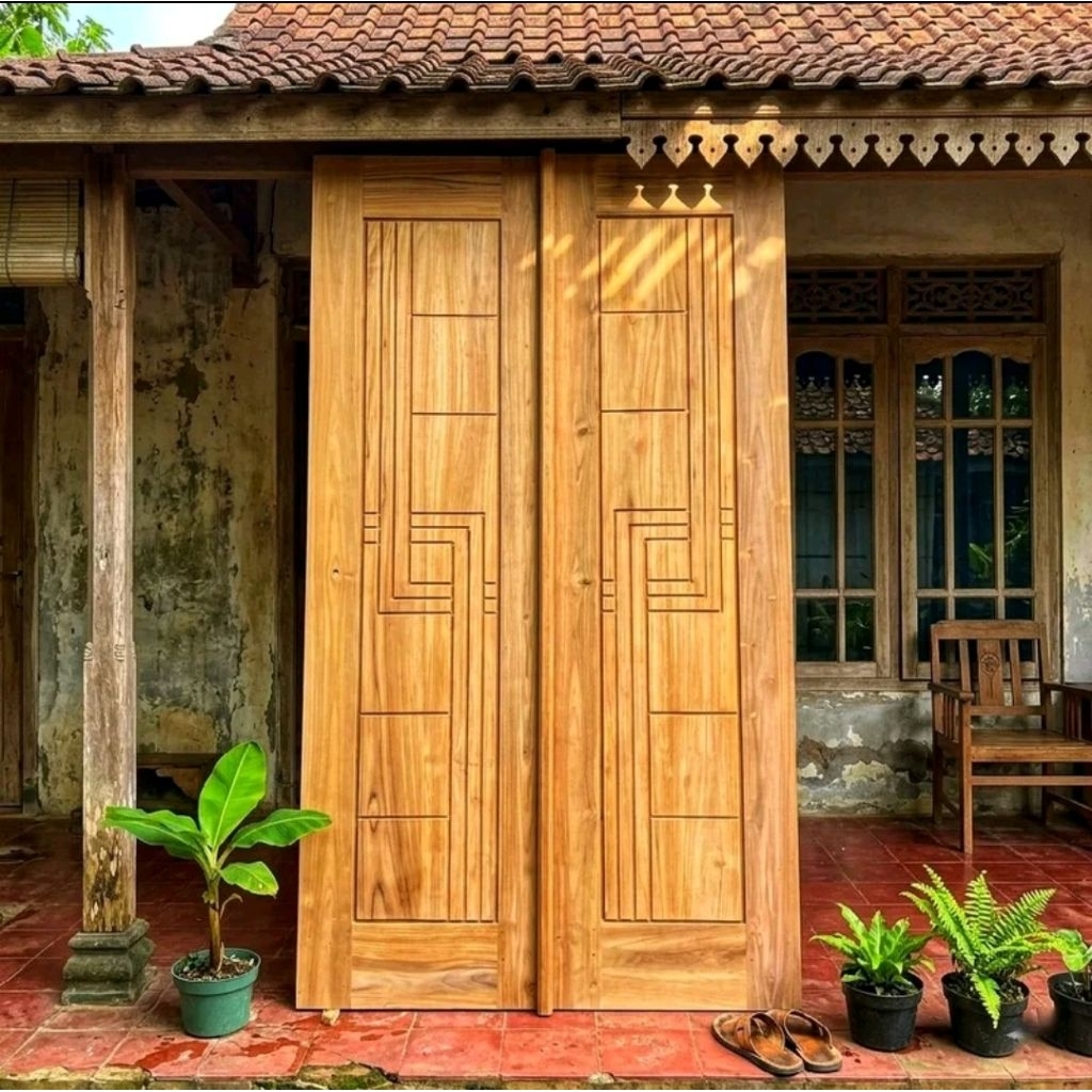 pintu kupu tarung ukuran 120x200 ram 3cm isian 2cm
